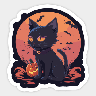 Halloween Cat Sticker